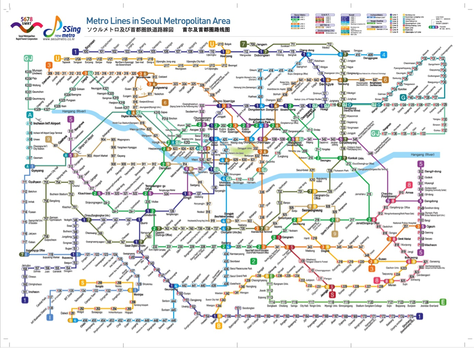 Интерактивная карта метро сеула