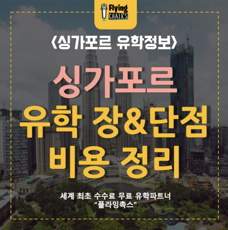 싱가폴 유학 장점과 단점, 싱가포르 대학유학비용 총정리
